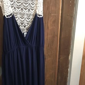 Blue summer maxi dress